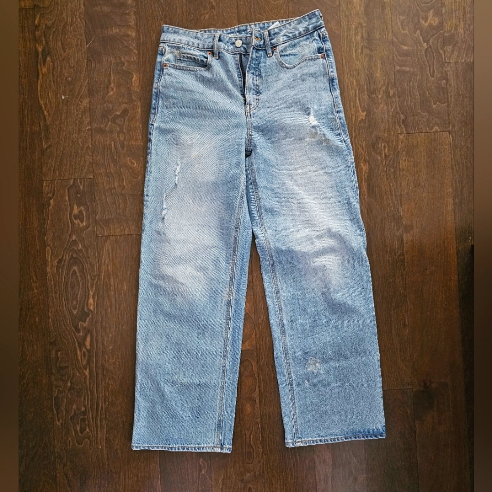Old Navy Extra High Rise Sky Hi Wide Leg Jeans